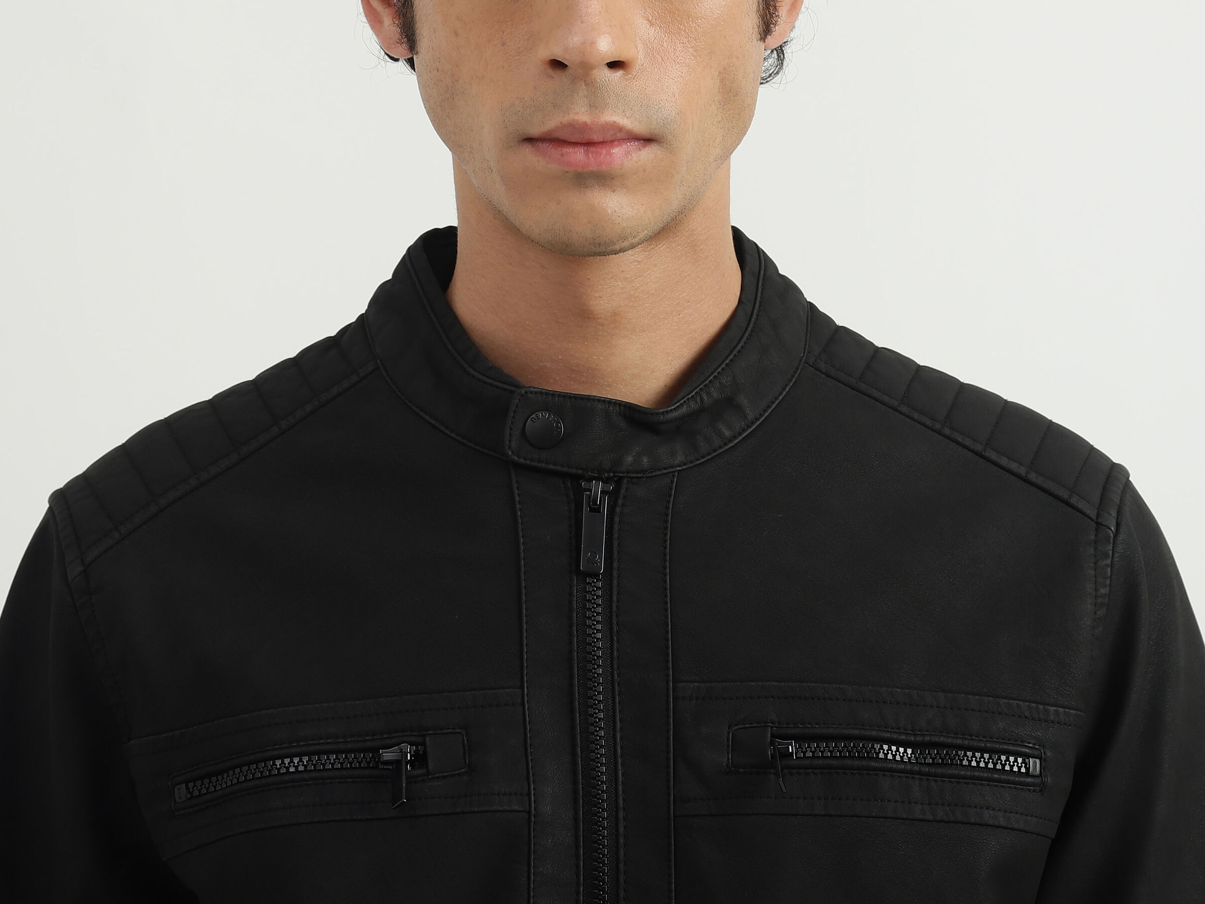 PU BIKER STYLE JACKET image number 6